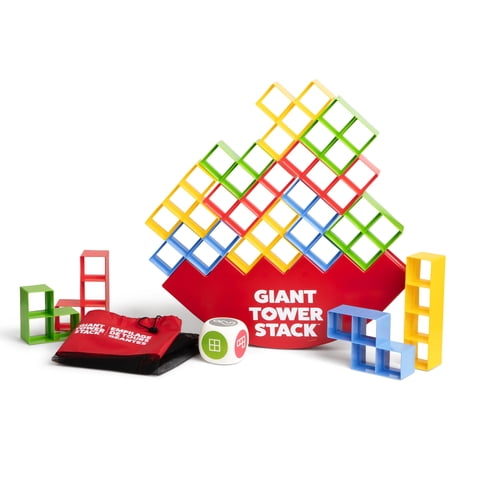 Giant Tower Stack by Relatable, Outdoor Balance Game with Carrying Case for Families