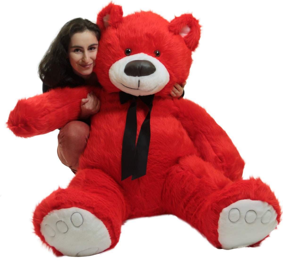 Giant Valentine Red Teddy Bear Plush Oversized Stuffed Animal Made in America Walmart