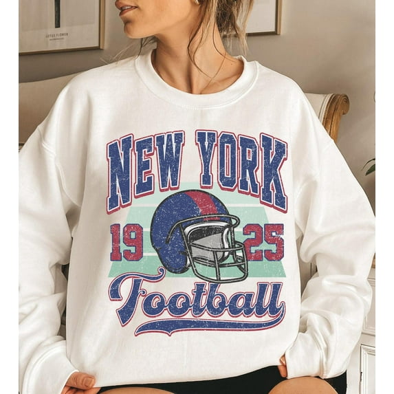Giant Vintage 90s Style Sweatshirt, New York Football Shirt, New York Fan Gift Sweater
