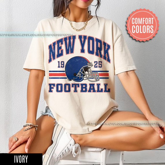 Giant Vintage Style Comfort Colors T-Shirt, New York Football Shirt, Gift For Fan Tee,Ivory Color,Size 2XL