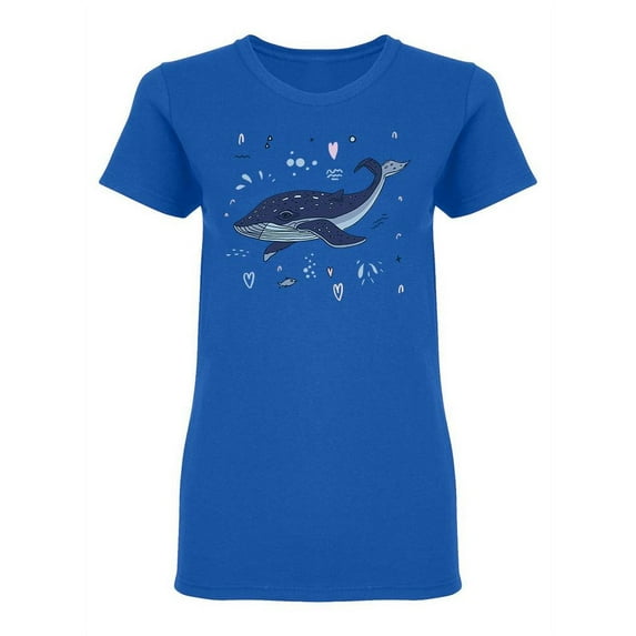 Giant Whale Graphic Shaped T-Shirt Women -Image by Shutterstock, Female Large