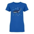 thumbnail image 1 of Giant Whale Graphic Shaped T-Shirt Women -Image by Shutterstock, Female x-Large, 1 of 2