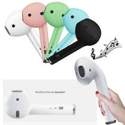 Giant Wireless Bluetooth Air Pod Shaped Speaker FM Radio AUX Microphone - Black