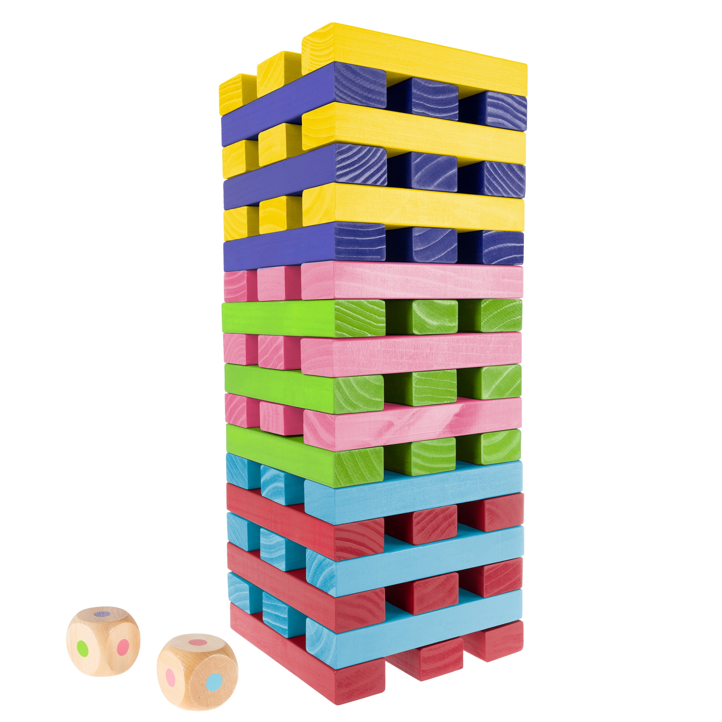 Giant Toppling Tower Game - 60 Blocks - Storage Crate - Indoor/Outdoor Set