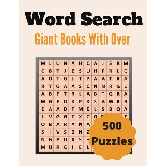 Wearch Books Giant Word Search Books With Over 500 Puzzles: Over 500 Unique Words ...