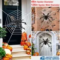 thumbnail image 1 of Giant Yard Halloween Decorations Outdoor Spider Web Big Stretch Cobweb Set Party, 1 of 6