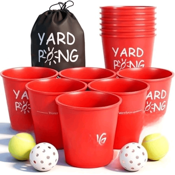 Giant Yard Pong Outdoor Game for Adults,Giant Yard Toss Game,Throwing Game for Beach, Camping, Lawn Yard game-12 Premiun Buckets & Balls, Portable Durable Carry Bag$$Sport & Recreation Other