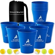 Giant Yard Pong Outdoor Games with XL Size 12 Buckets Toss Games for Beach Camping Backyard Games Yard Games with Carrying Bag Perfect Outdoor Games for Adults Kids Family Party Games