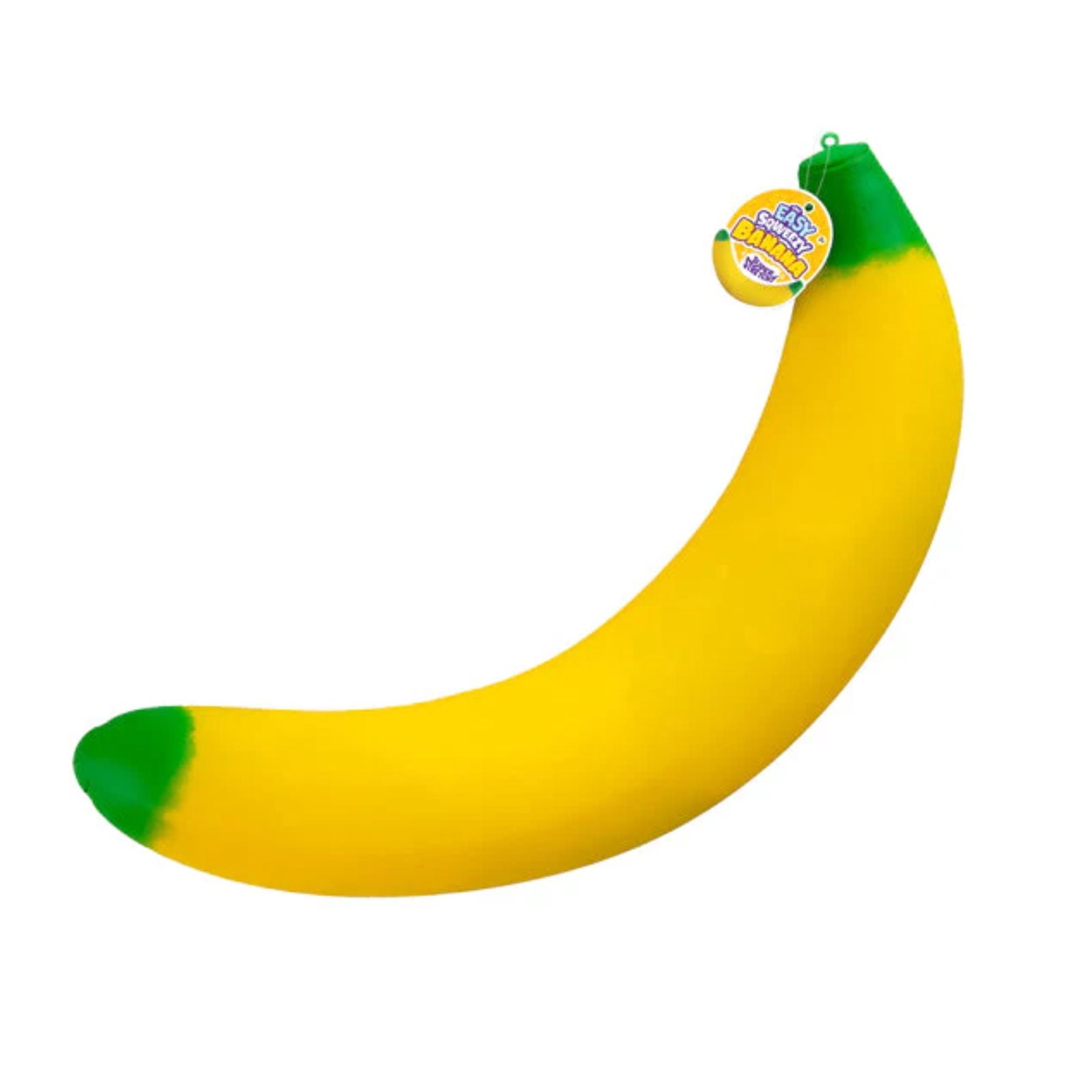 Giant Yellow Banana Squishy Toy - Large 14 inch Slow Rebound Stretchy Banana Stress Relief Fidget Toy Fruit Sensory Play for Kids & Adults