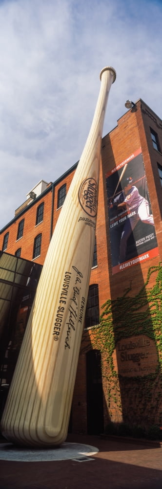 Giant baseball bat adorns outside of the Louisville Slugger Museum And Factory Louisville Kentucky USA Canvas Art - Panoramic Images (27 x 9)