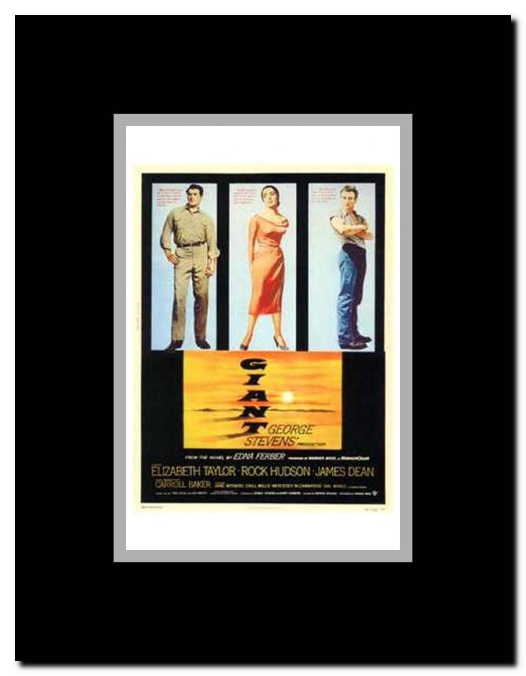 Giant c.1956 Framed Movie Poster