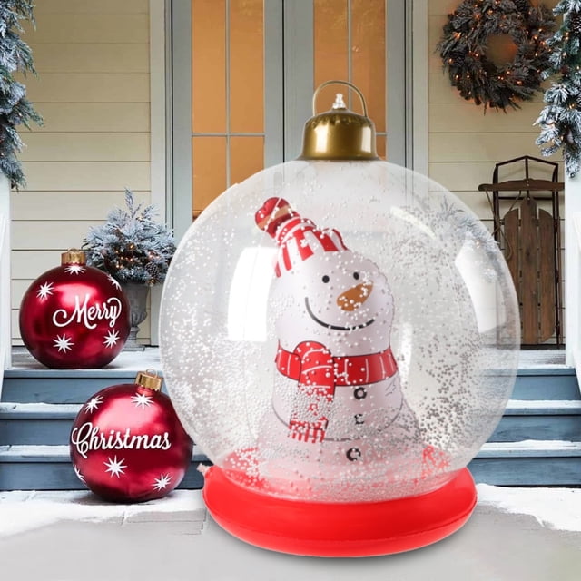 Snow Throw Inflatables Giant inflatable Christmas decorations - PVC snow globes, Santa ...