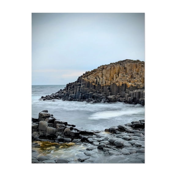 Giant’s Causeway Basalt Columns - Northern Ireland United Kingdom Photography Coast Nature Seascape Landscape Ocean Waves Unframed Wall Art Print 36 x 48 inches