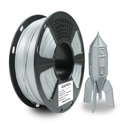 Geeetech PLA 3D Printer Filament 1.75mm Silver, Dimensional Accuracy +/-0.03mm, 1kg 2.2lbs , 1080 Feet  330m per Roll, Vacuum Packaging, Toughness Enhanced, Fit for Most 3D FDM Printer