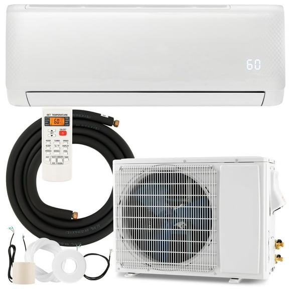 Giantex 18000 BTU Mini Split AC/Heating System, Energy Saving Split Air Conditioner, AC Unit Cools Up to 1250 Sq.ft