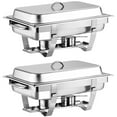thumbnail image 1 of Giantex  2 Packs Chafing Dish, Stainless Steel Rectangular Buffet Set, 1 of 8
