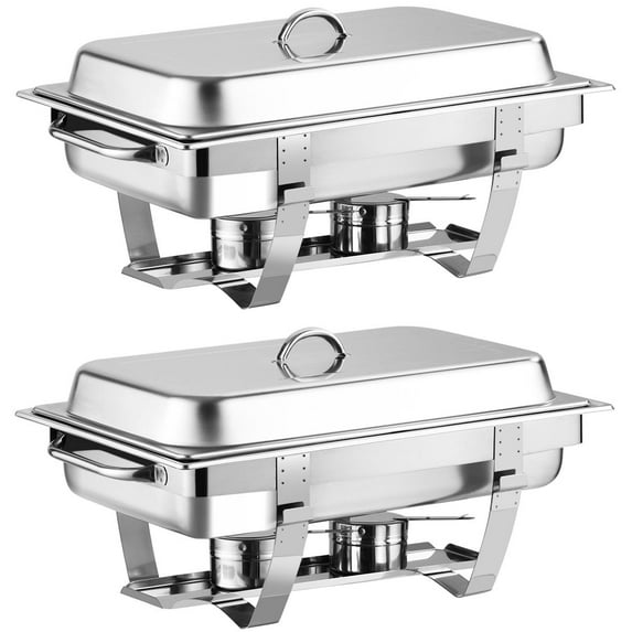 Giantex 2 Packs Chafing Dish, Stainless Steel Rectangular Buffet Set