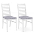 thumbnail image 1 of Giantex 2-Piece Wooden Dining Chair Set, Mid-Century Modern Chairs w/ Padded Seat High Curved Back, White, 1 of 9
