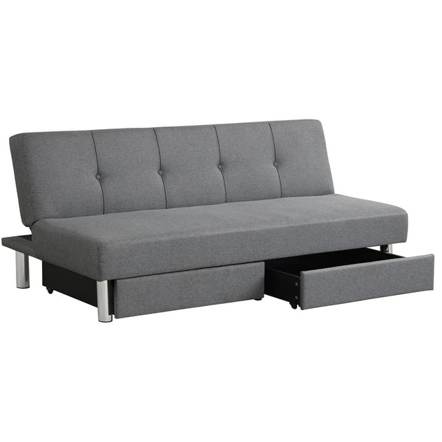 Giantex 3Seat Convertible Sofa Bed,Long Sofa w/ 2 Large Drawers