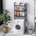 thumbnail image 1 of Giantex 3-Tier Metal Bathroom Organizer, Freestanding Over The Toilet Storage Rack w/Anti-Tippling Devices, Coffee, 1 of 8