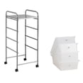 thumbnail image 1 of Giantex 4-Drawer Rolling Storage Cart, Utility Cart w/Lockable Casters & Metal Frame, Mobile Storage Organizer, Trolley Cart for Office School, White, 1 of 10