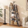 thumbnail image 1 of Giantex 4 Tier Floor Standing Bookcase, Ladder Bookshelf for Small Space, Narrow Display Rack, Gray, 1 of 7
