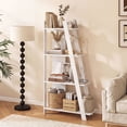 thumbnail image 1 of Giantex 4 Tier Floor Standing Bookcase, Ladder Bookshelf for Small Space, Narrow Display Rack, White, 1 of 7