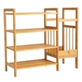 thumbnail image 1 of Giantex 4-Tier Shoe Rack with Umbrella Stand, Free Standing Entryway Organizer with Bamboo Frame, Multifunctional Shoe Shelf for Entryway Hallway Living Room Staircase, 1 of 10
