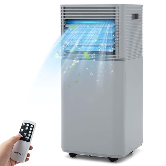 Giantex 4-in-1 Portable Air Conditioner 10000BTU, Multi-function & Powerful AC Unit w/Sleep Mode, Suitable for Bedroom, Living Room, Office, Gray