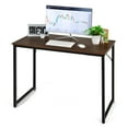 thumbnail image 1 of Giantex 40” Home Office Computer Desk, Modern Simple Writing Study Desk, Metal Frame Gaming Desk, Laptop PC Workstation, Coffee, 1 of 8