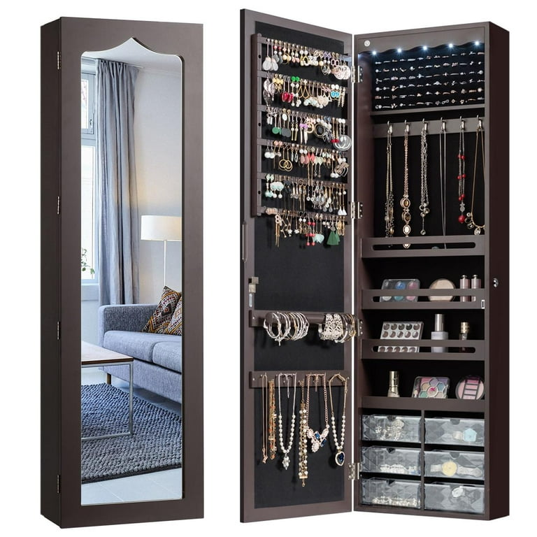 Giantex 5 Leds Jewelry Armoire Wall