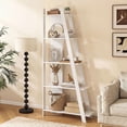 thumbnail image 1 of Giantex 5-Tier Ladder Bookshelf, Floor Standing Bookcase for Living Room, Narrow Display Rack, White, 1 of 7