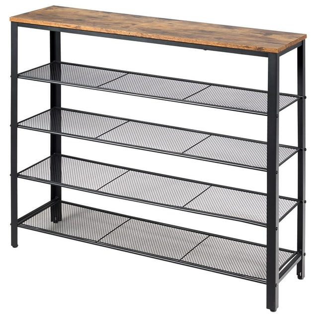 Giantex 5Tier Shoe Rack, Industrial Metal Shoe Storage Organizer w/ 4