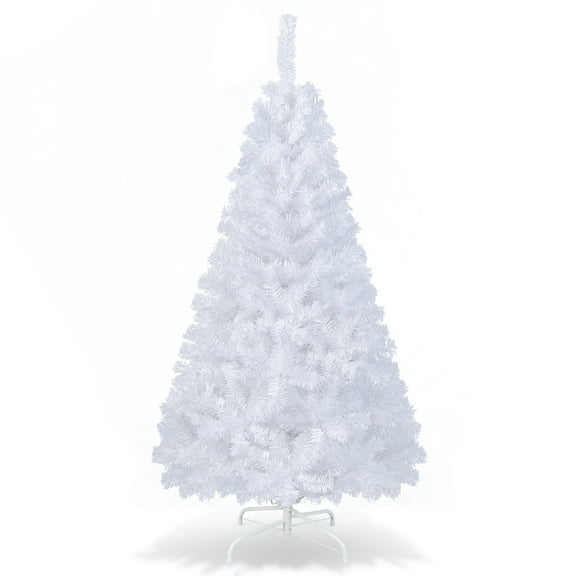 Giantex 6' Artificial PVC Christmas Tree Basic Type Tree Holiday Season White