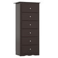 thumbnail image 1 of Giantex 6 Dresser Chest, Free Standing Wooden Storage Cabinet, Tall Dresser Clothes Organizer, Brown, 1 of 9