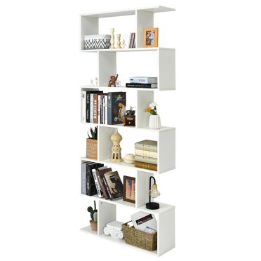 Giantex 6-Tier Bookcase - 70 Inch Tall Wooden Bookshelf With Anti-Tipping Kit