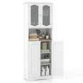 thumbnail image 1 of Giantex 64.5" Tall Bathroom Storage Cabinet, Freestanding Linen Cabinet, Kitchen Pantry Cabinet, White, 1 of 9