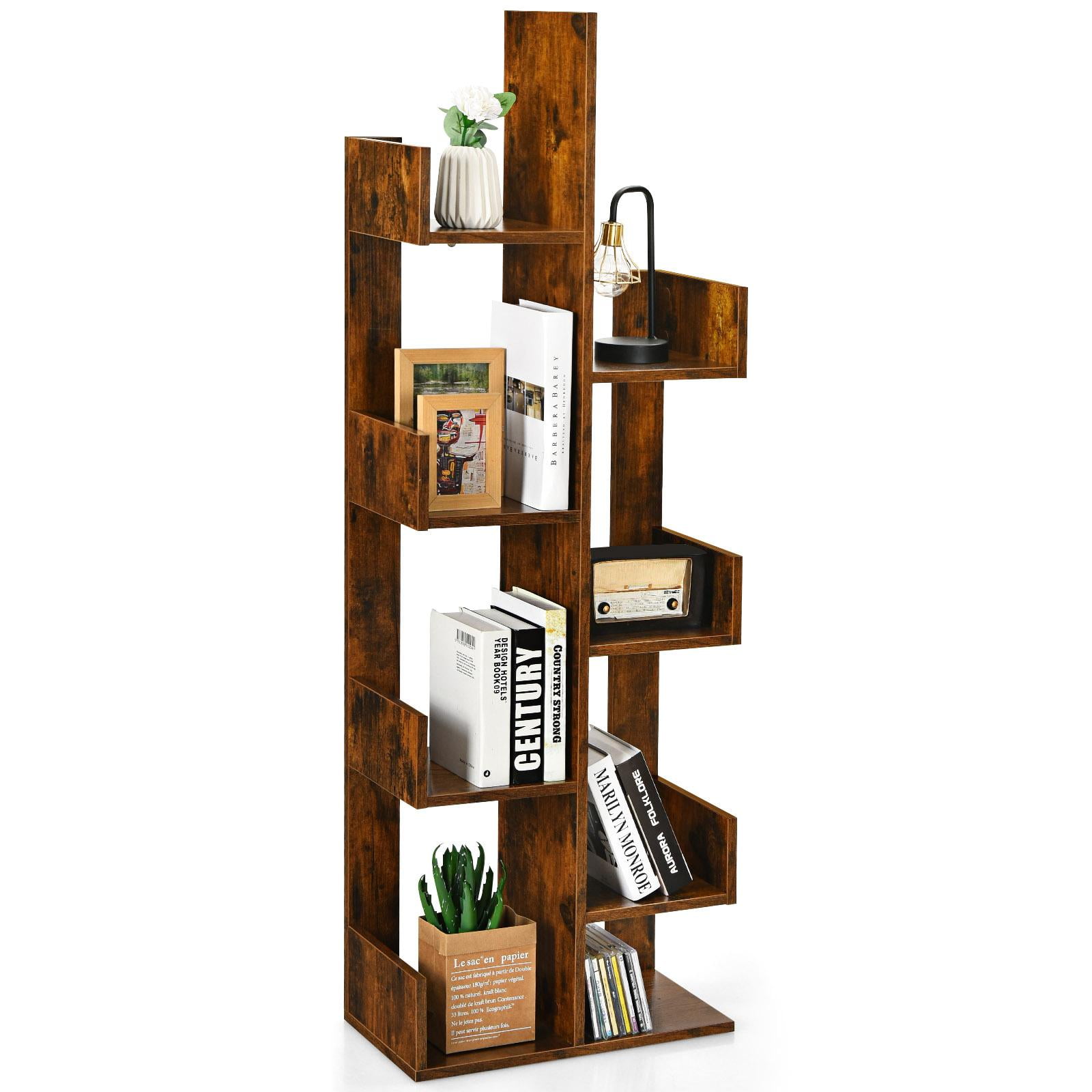 Giantex 8-Tier Bookshelf, Display Shelf & Multipurpose Storage Shelf ...