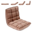 thumbnail image 1 of Giantex Adjustable Floor Chair, 14-Position Gaming Lounge Chair, Cushioned Lazy Sofa, Tan, 1 of 9