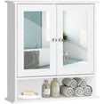 thumbnail image 1 of Giantex Bathroom Medicine Cabinet, Hanging Storage Cabinet with Double Mirror Doors, Perfect for Bathroom, Living Room, Corridor, Cloakroom, 22 x 5 x 23 inches, 1 of 10