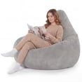 thumbnail image 1 of Giantex Bean Bag Chair, Accent Lazy Sofa, Comfy Floor Lounger for Living Room, Light Gray, 1 of 9