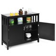 thumbnail image 1 of Giantex Buffet Bar Cabinet w/Storage, Five-Position Adjustable Shelf, Wine Cabinet Sideboard for Kitchen, Dining Room or Living Room, Black, 1 of 6