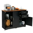 thumbnail image 1 of Giantex Buffet Sideboard, Floor Pantry Cupboard w/Adjustable Shelf, Multipurpose Bar Storage Cabinet, Black, 1 of 10