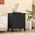 thumbnail image 1 of Giantex Compact Nightstand, Small Bedside Table Dressers w/Solid Wooden Legs, Black, 1 of 8