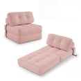 thumbnail image 1 of Giantex Convertible Folding Sofa Bed, Fold Out Sleeper Chair, Floor Sofa for Bedroom, Pink, 1 of 9