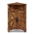 thumbnail image 1 of Giantex Corner Storage Cabinet, 2-Door Sideboard Organizer, Space-Saving Corner Shelf, Brown, 1 of 6