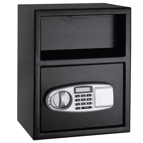 Giantex Digital Safe w/Emergency Keys and Deposit Slot, Electronic Cabinet for Cash Jewelry Documents Gun