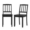 thumbnail image 1 of Giantex Dining Chair Set of 2, Kitchen Side Chairs w/Slatted Backrest, Armless Dinette Chairs, Black, 1 of 9