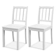 thumbnail image 1 of Giantex Dining Chair Set of 2, Kitchen Side Chairs w/Slatted Backrest, Armless Dinette Chairs, White, 1 of 9