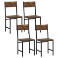 thumbnail image 1 of Giantex Dining Chair Set of 4, Industrial Kitchen Side Chairs w/Metal Legs, Slanted Back, Rustic Wood Grain, Brown, 1 of 8